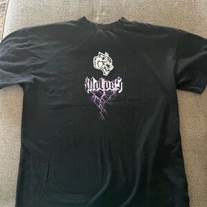 Darc Sport Black Tee with Purple Lightning Graphic